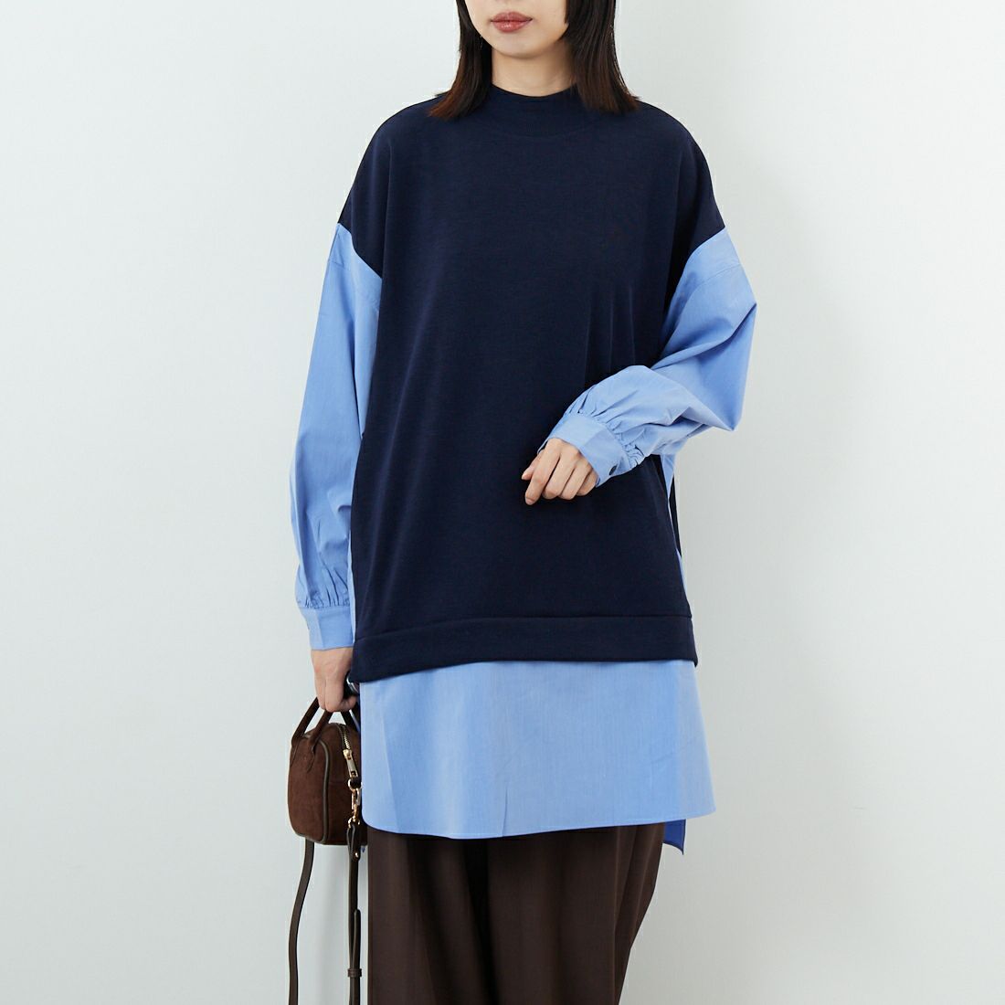 NAVY&&モデル身長：162cm 着用サイズ：M&&