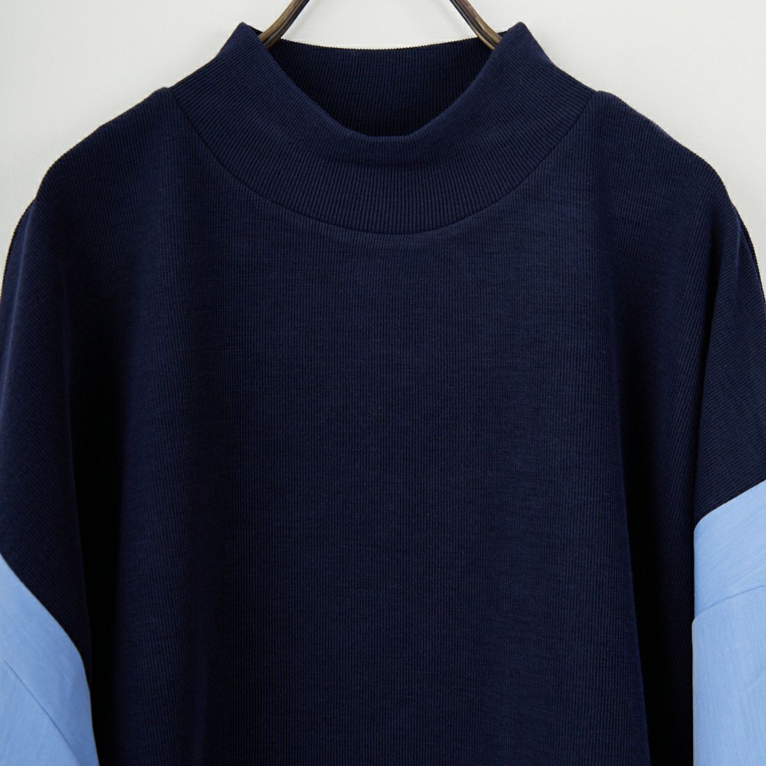 Kelen [ケレン] パネルデザイン ニットコンビトップス JOHA [LKL25FCS2006] NAVY