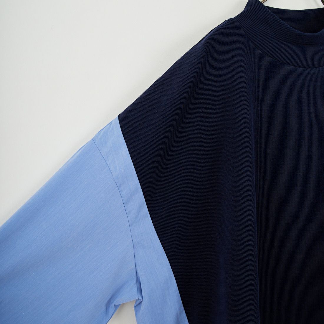 Kelen [ケレン] パネルデザイン ニットコンビトップス JOHA [LKL25FCS2006] NAVY