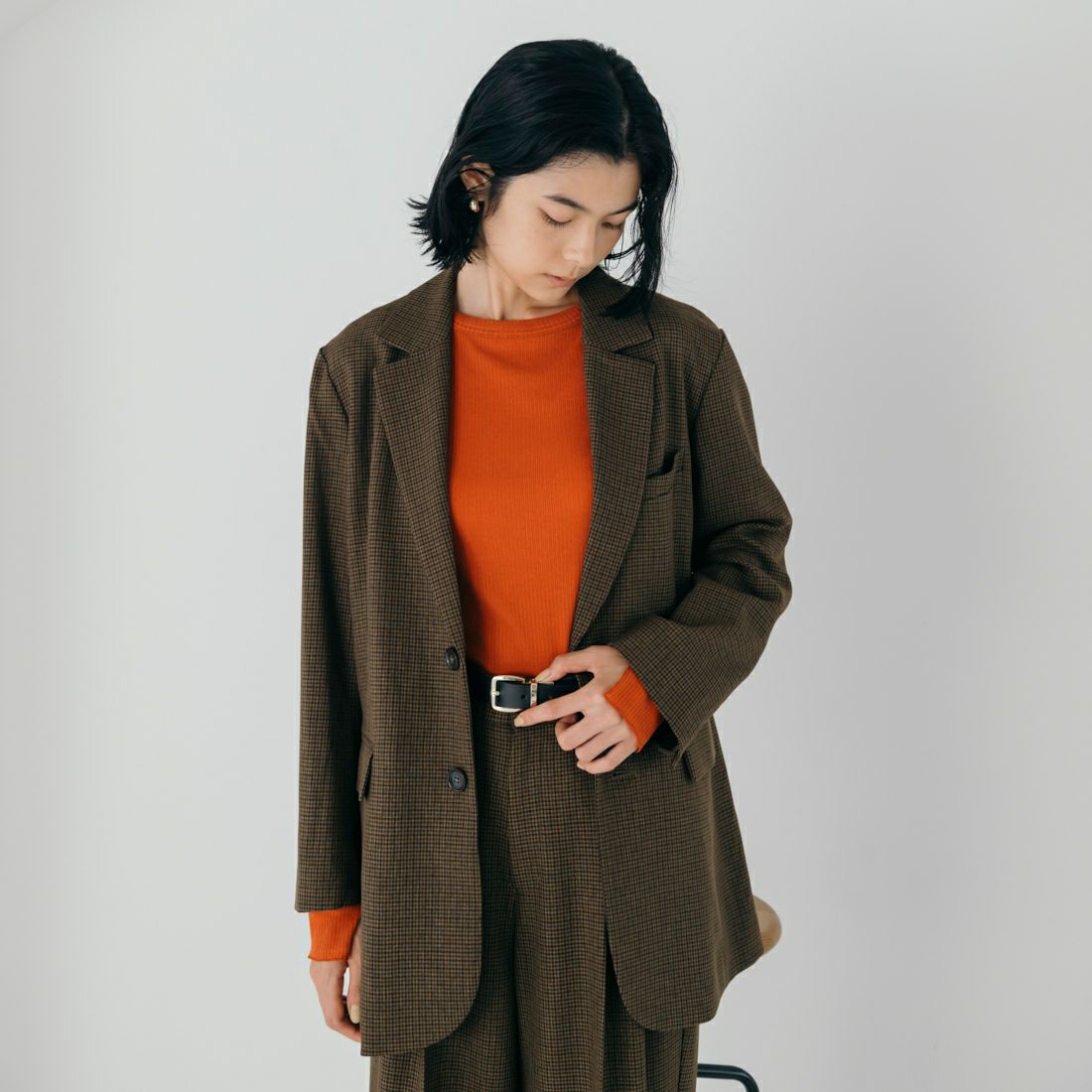 USINE [ユジーヌ] イージーケアウールライクジャケット [21256062] 039 BRﾁｪｯｸ