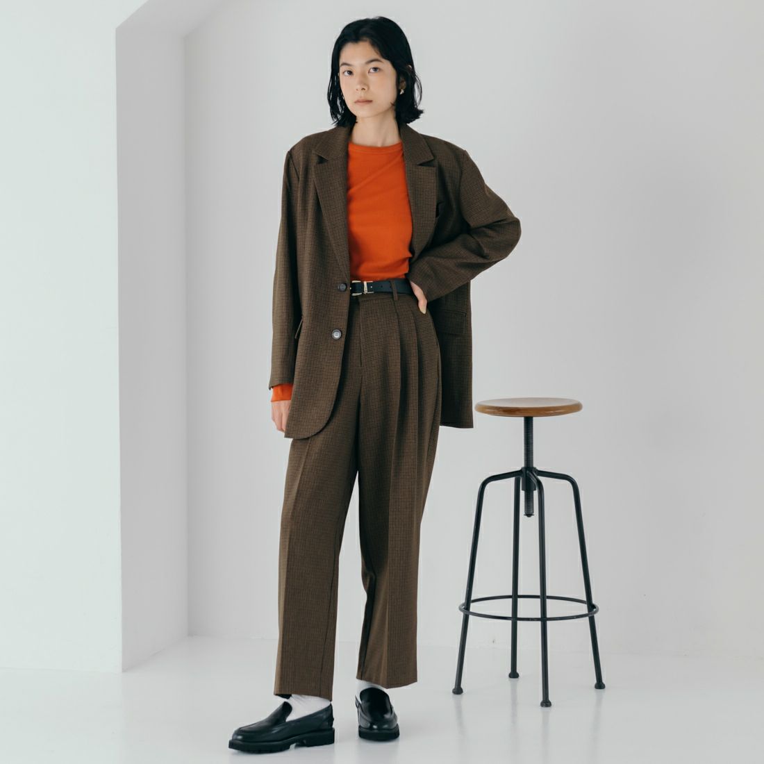 USINE [ユジーヌ] イージーケアウールライクジャケット [21256062] 039 BRﾁｪｯｸ