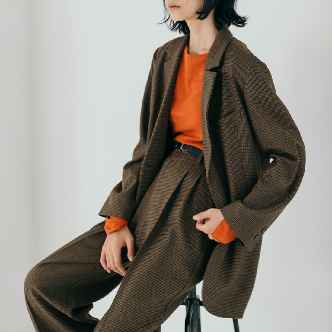 USINE [ユジーヌ] イージーケアウールライクジャケット [21256062] 039 BRﾁｪｯｸ