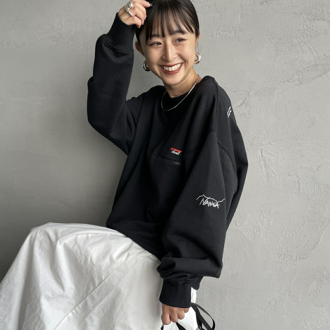 BLACK&&モデル身長：150cm 着用サイズ：S&&