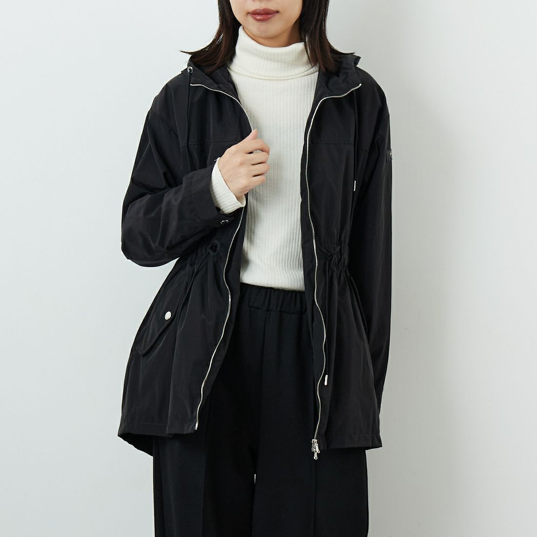 TATRAS [タトラス] AJUGA/アジュガ モッズコート [LJXA0092023588] BLACK &&モデル身長：162cm 着用サイズ：2&&