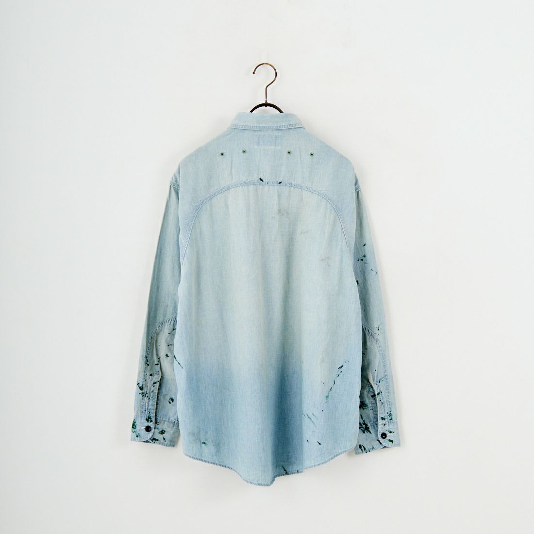 BOW WOW [バウワウ] ペイントステインドシャンブレーシャツ [BW252-PSCSV] AGED INDIG