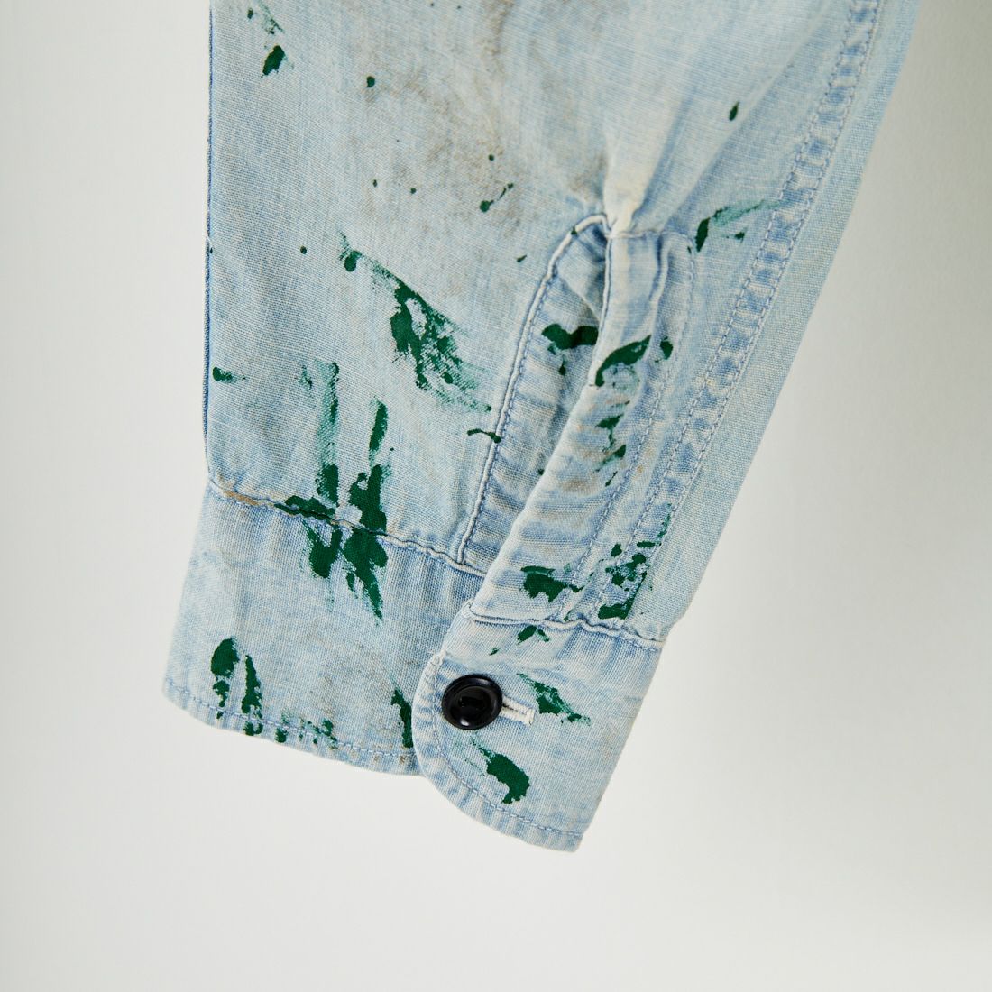 BOW WOW [バウワウ] ペイントステインドシャンブレーシャツ [BW252-PSCSV] AGED INDIG