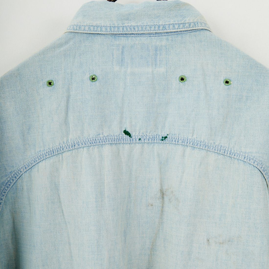 BOW WOW [バウワウ] ペイントステインドシャンブレーシャツ [BW252-PSCSV] AGED INDIG