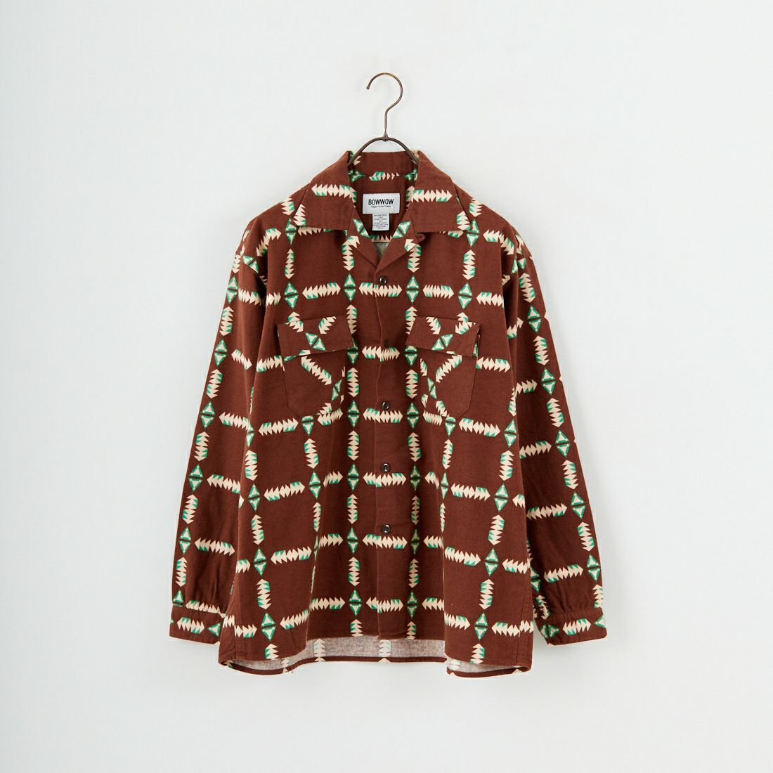 BOW WOW [バウワウ] ナバホプリントフランネルシャツ [BW252-NPFS] BROWN
