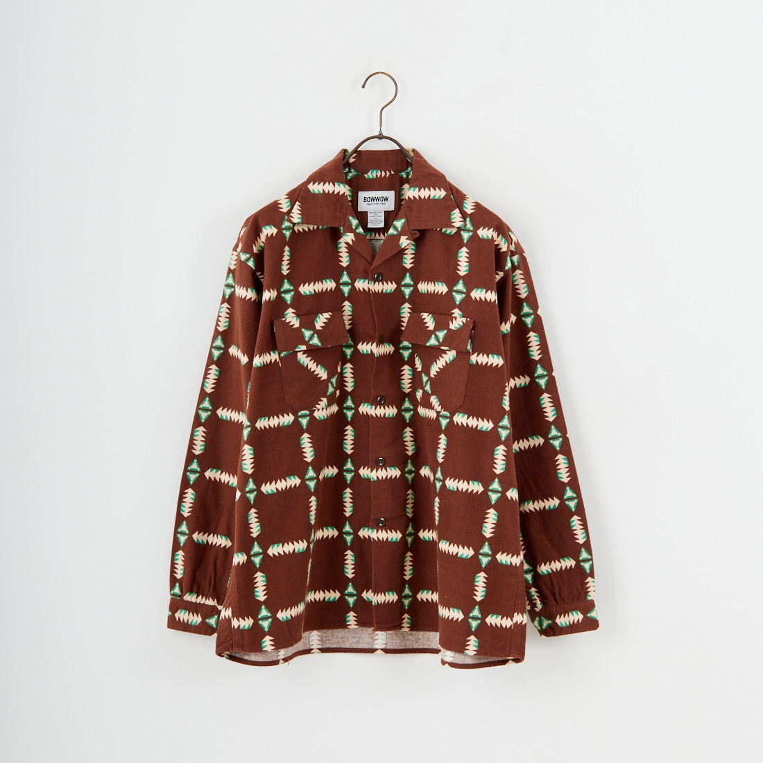 BOW WOW [バウワウ] ナバホプリントフランネルシャツ [BW252-NPFS] BROWN