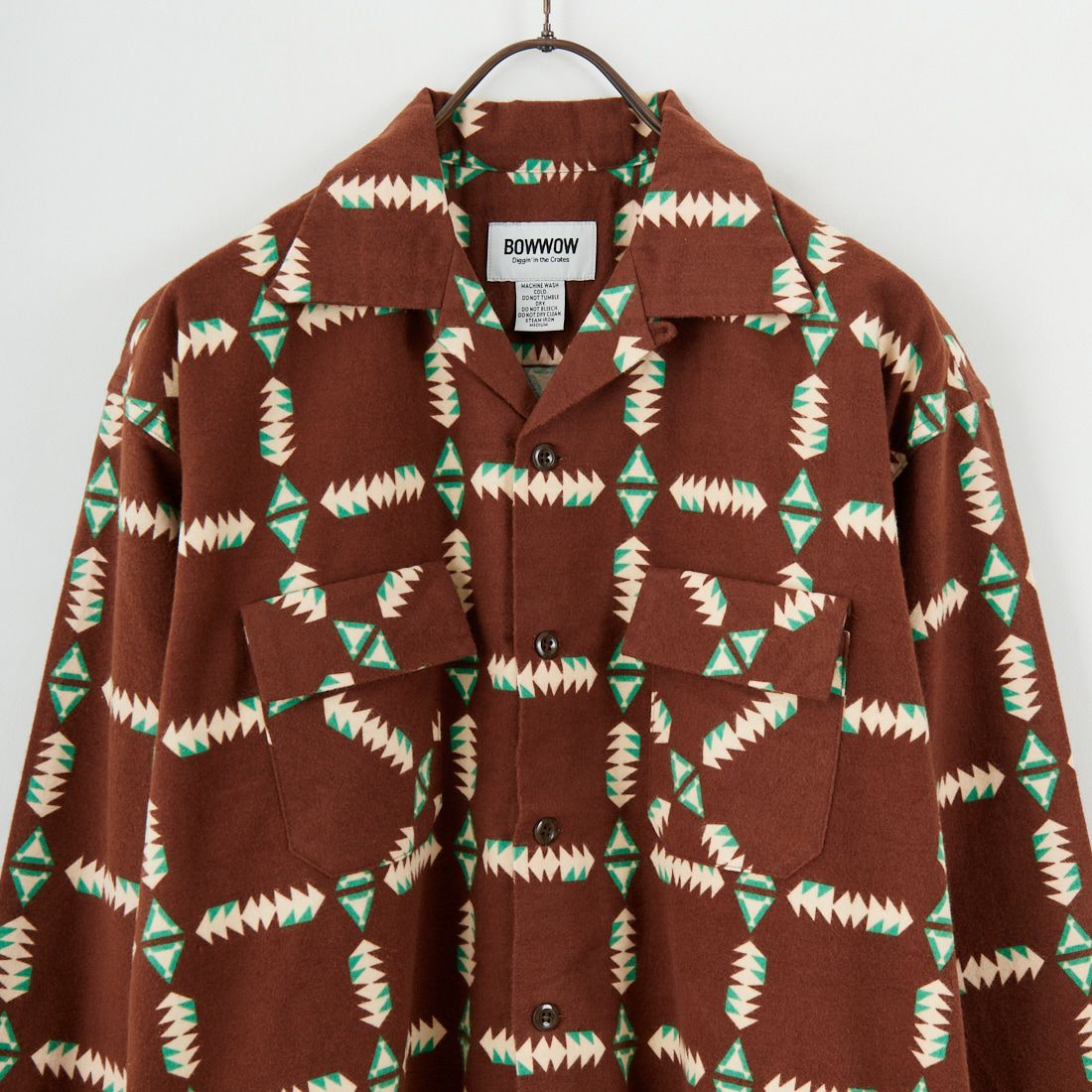 BOW WOW [バウワウ] ナバホプリントフランネルシャツ [BW252-NPFS] BROWN