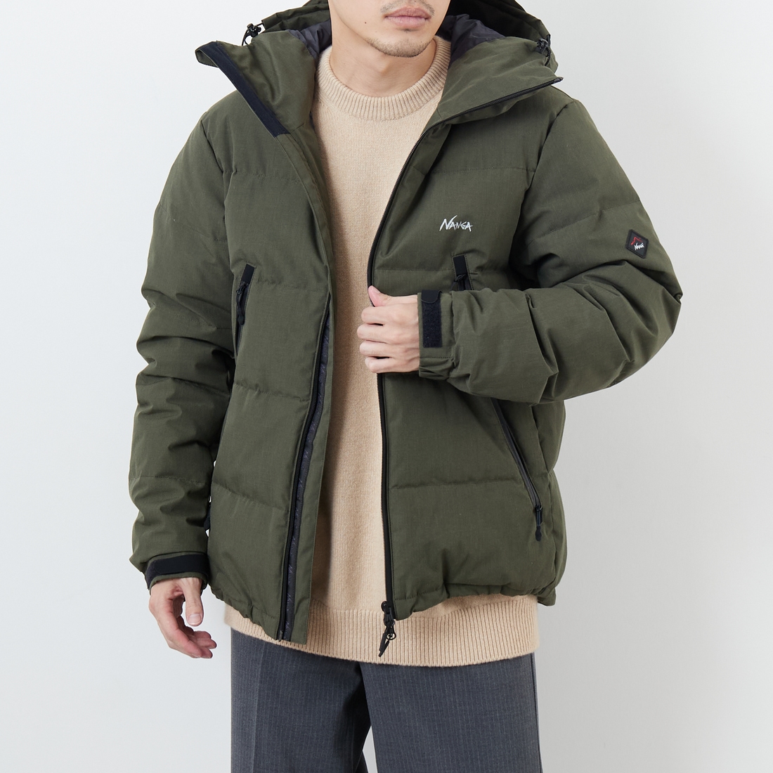 KHAKI&&モデル身長：168cm 着用サイズ：L&&