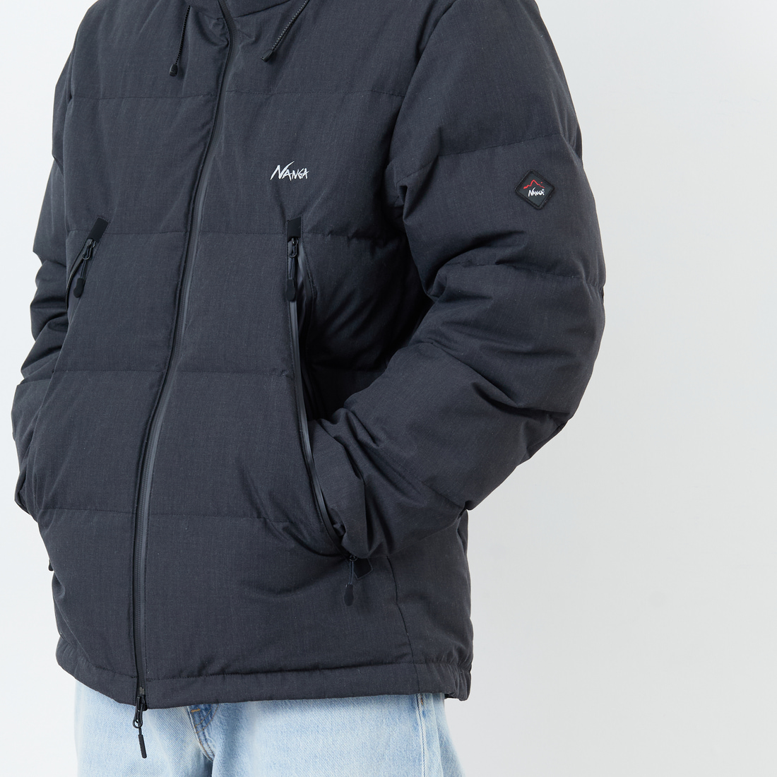 JEANSFACTORY × NANGA [ジーンズファクトリー × ナンガ] 別注 HINOC 難燃タフタダウンジャケット [JMP-254-031-JF] BLACK