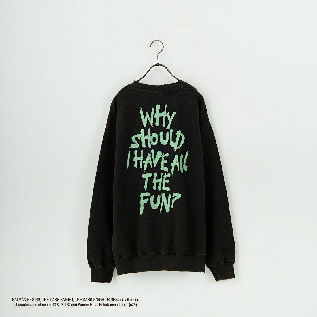 Jeans Factory Clothes [ジーンズファクトリークローズ] ムービーダメージスウェット / THE JOKER [JFC-254-091] BLACK