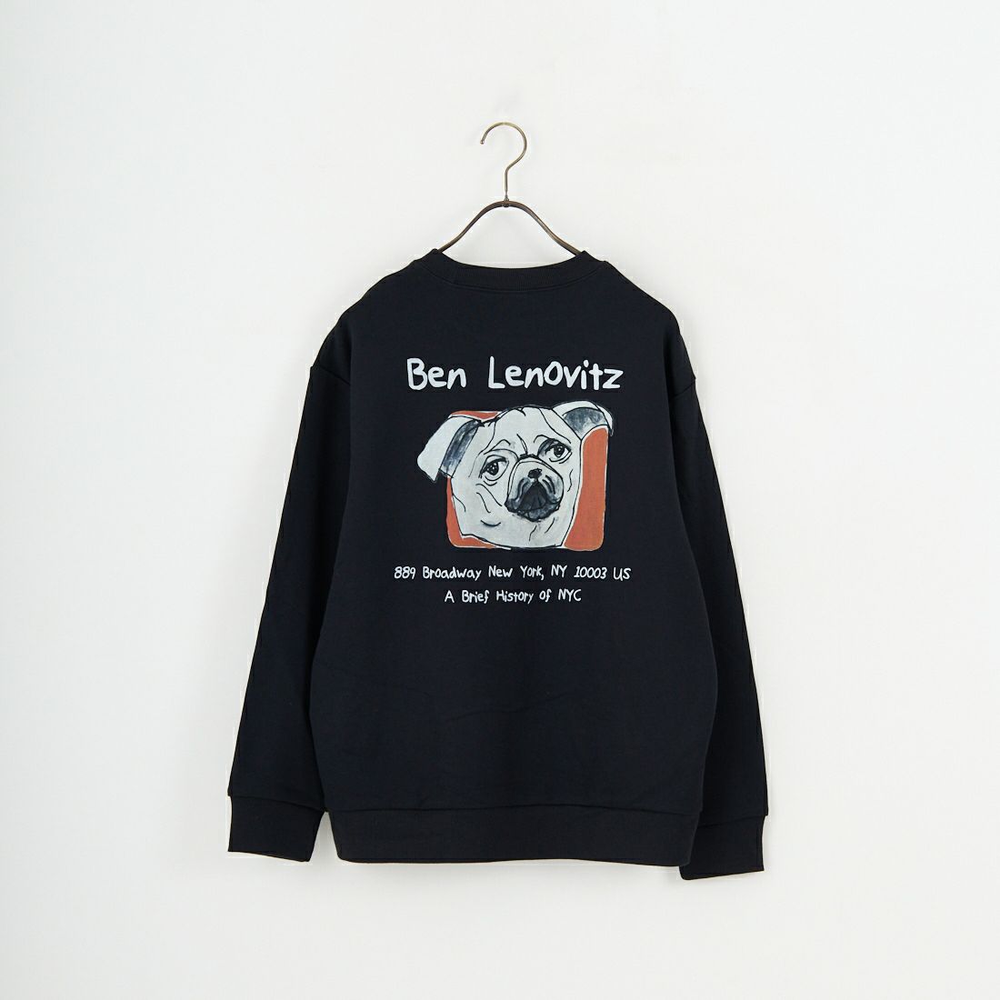 Ben Lenovitz [ベン レノビッツ] 別注 ドッグバックプリントスウェット [BL25F-001IN-JF] BLACK