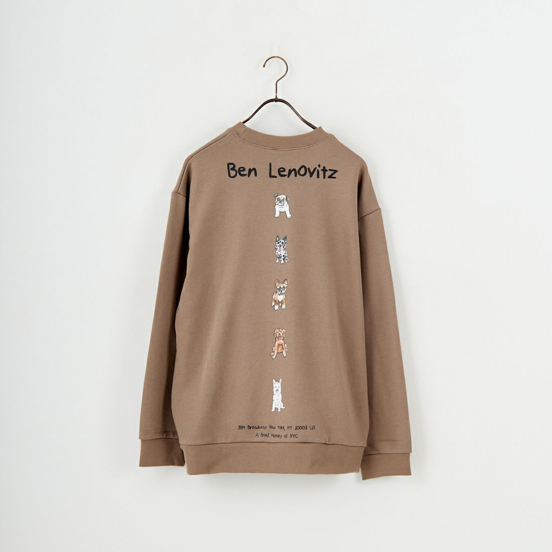 Ben Lenovitz [ベン レノビッツ] 別注 ドッグバックプリントスウェット [BL25F-002IN-JF] BEIGE