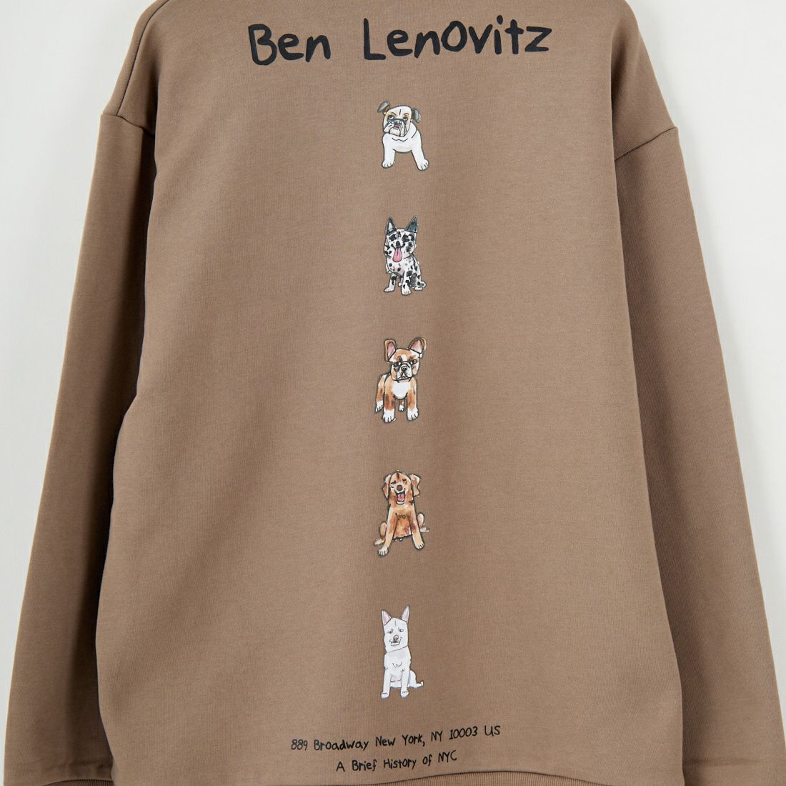 Ben Lenovitz [ベン レノビッツ] 別注 ドッグバックプリントスウェット [BL25F-002IN-JF] BEIGE