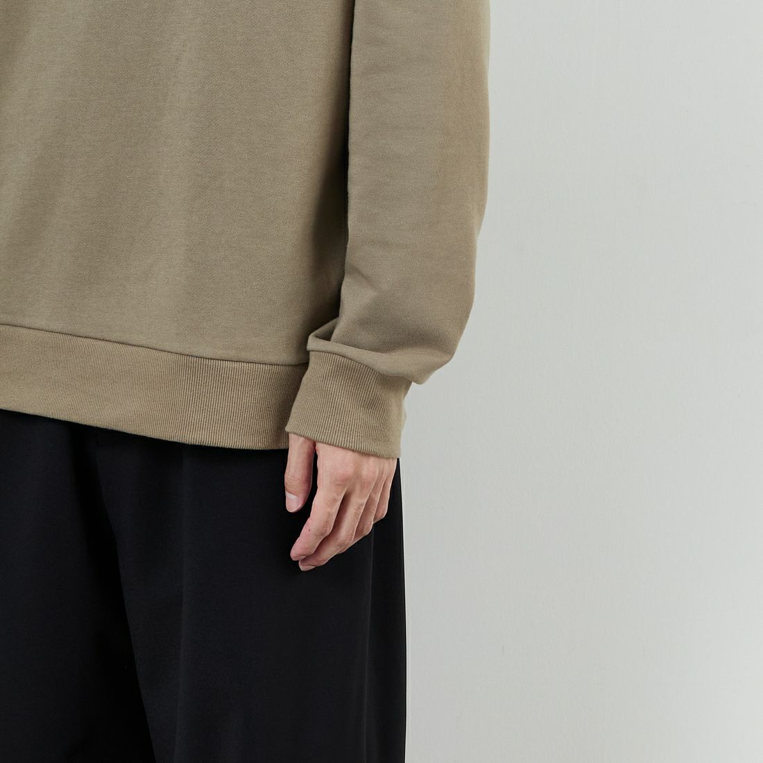 Ben Lenovitz [ベン レノビッツ] 別注 ドッグバックプリントスウェット [BL25F-003IN-JF] BEIGE &&モデル身長：168cm 着用サイズ：M&&