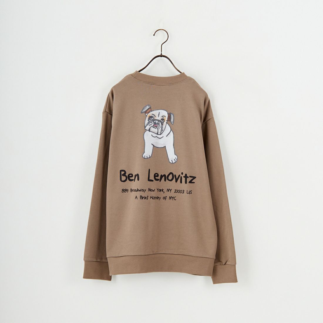 Ben Lenovitz [ベン レノビッツ] 別注 ドッグバックプリントスウェット [BL25F-003IN-JF] BEIGE