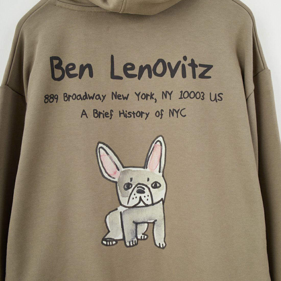 Ben Lenovitz [ベン レノビッツ] 別注 ドッグバックプリントスウェットパーカー [BL25F-004IN-JF] BEIGE