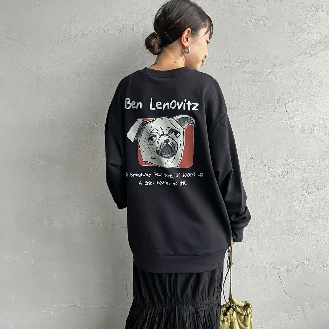 Ben Lenovitz [ベン レノビッツ] 別注 ドッグバックプリントスウェット [BL25F-001IN-JF] OATMEAL