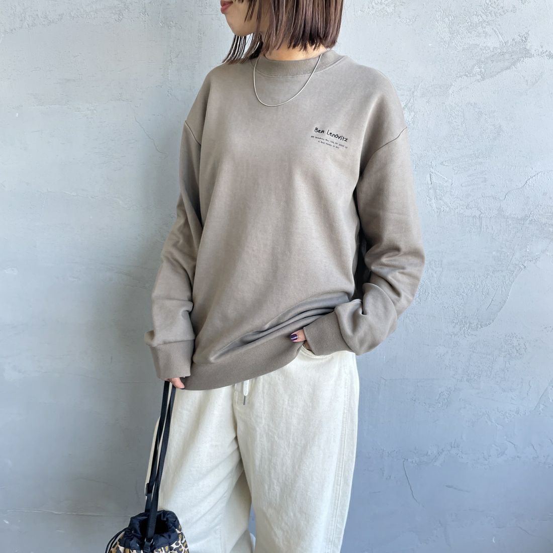 Ben Lenovitz [ベン レノビッツ] 別注 ドッグバックプリントスウェット [BL25F-002IN-JF] BEIGE