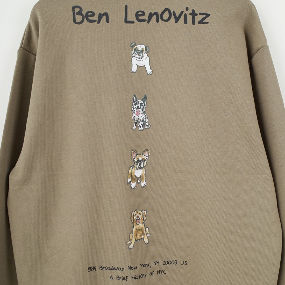 Ben Lenovitz [ベン レノビッツ] 別注 ドッグバックプリントスウェット [BL25F-002IN-JF] BEIGE