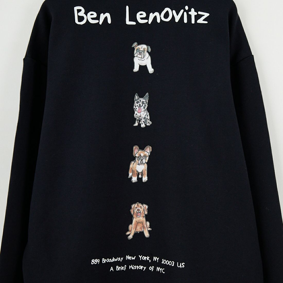 Ben Lenovitz [ベン レノビッツ] 別注 ドッグバックプリントスウェット [BL25F-002IN-JF] BLACK