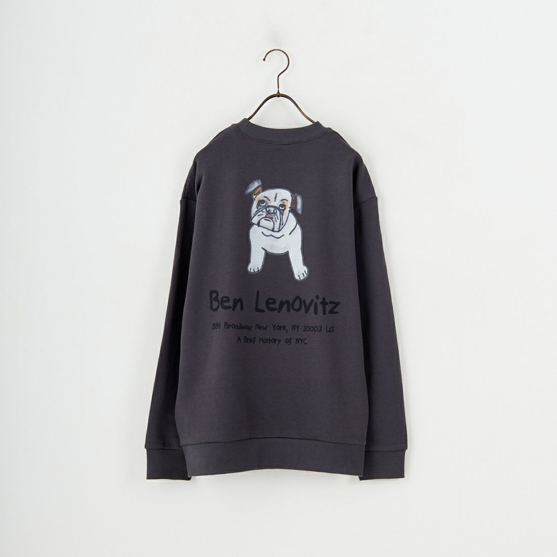 Ben Lenovitz [ベン レノビッツ] 別注 ドッグバックプリントスウェット [BL25F-003IN-JF] CHARCOAL