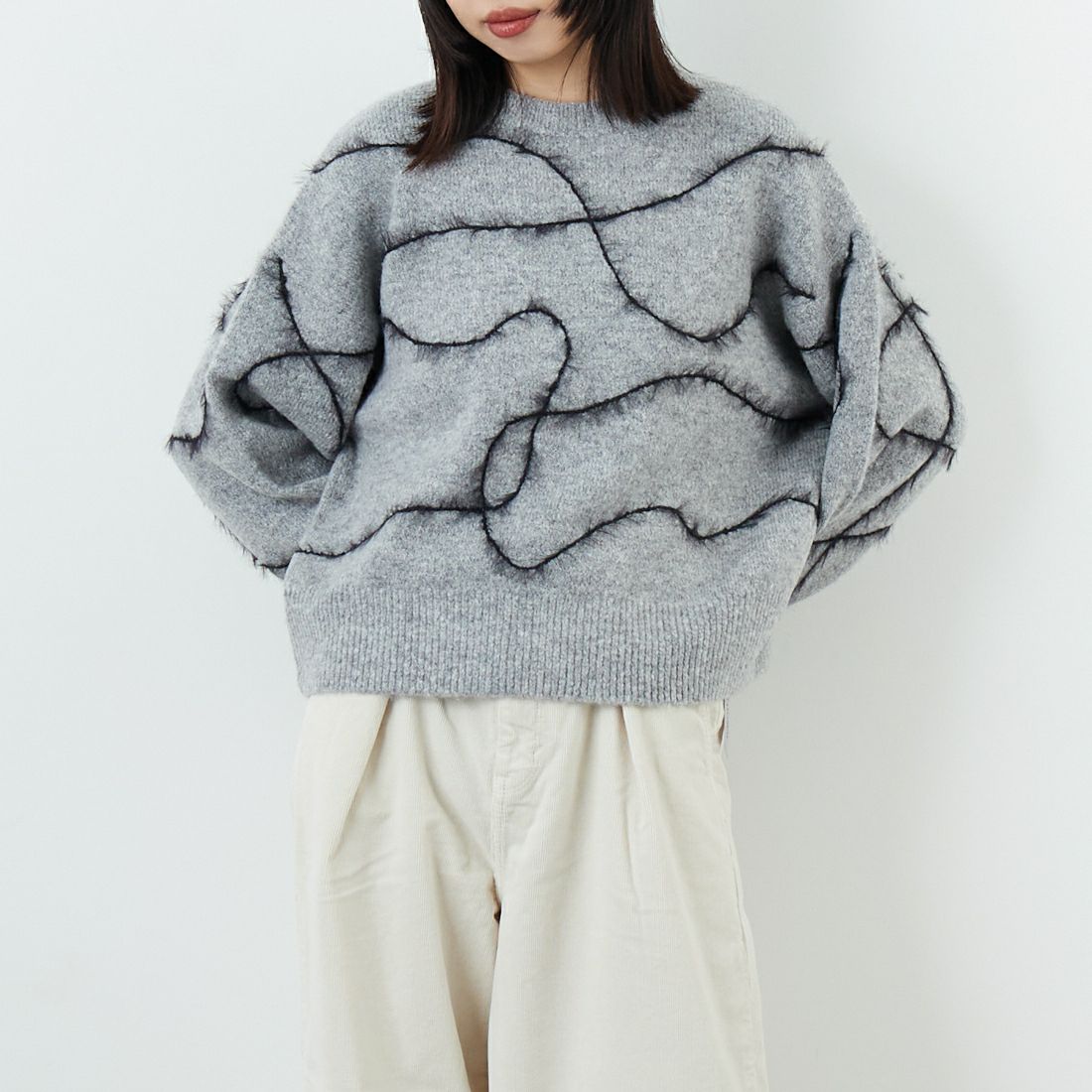 839 ｸﾞﾚｰ&&モデル身長：162cm 着用サイズ：F&&