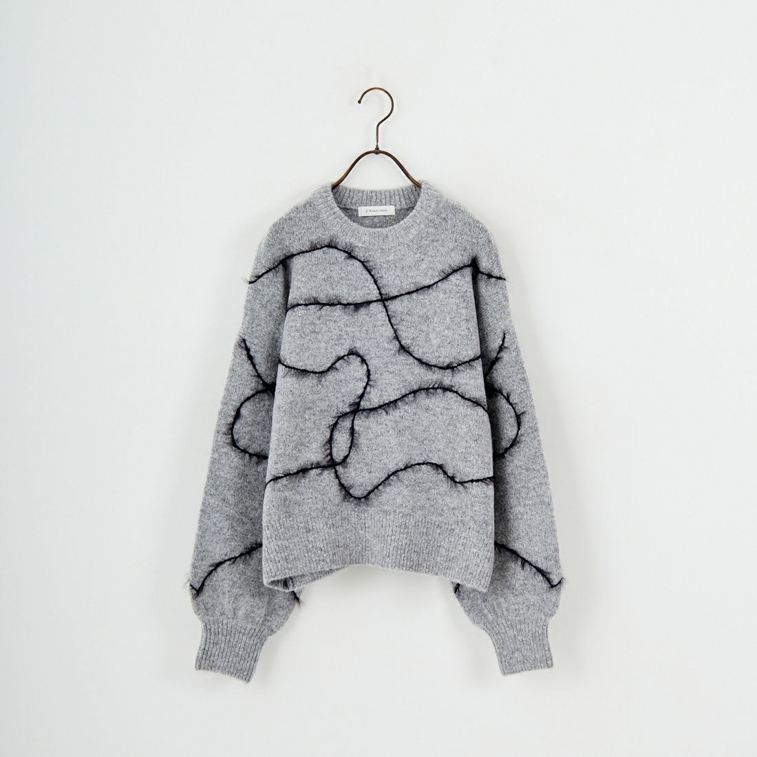 Jf Ready Made [ジェイエフレディメイド] ラインデザインニットプルオーバー [3107207] 839 ｸﾞﾚｰ