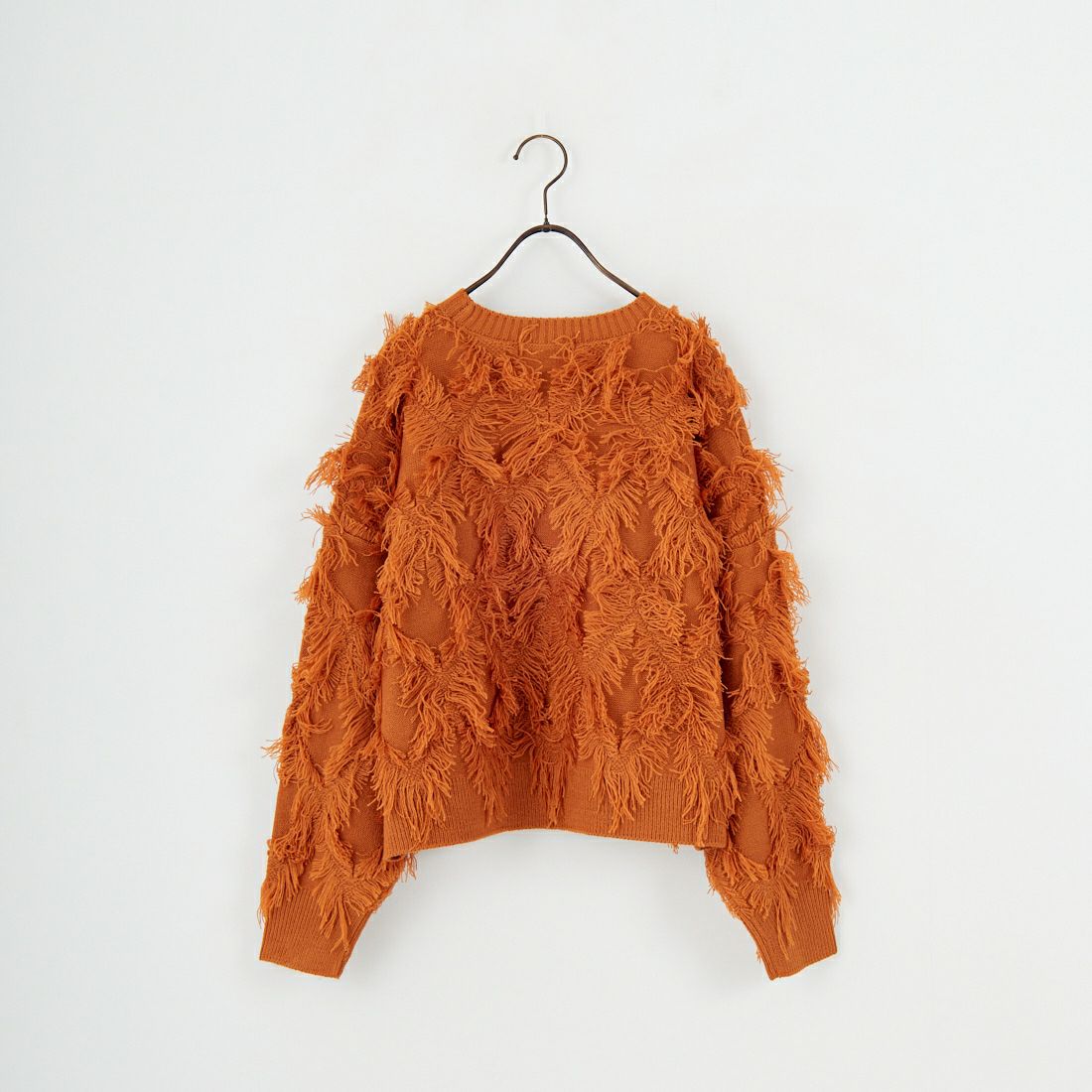 Jf Ready Made [ジェイエフレディメイド] フリンジ編みニットプルオーバー [3107205] 204 Dｵﾚﾝｼﾞ