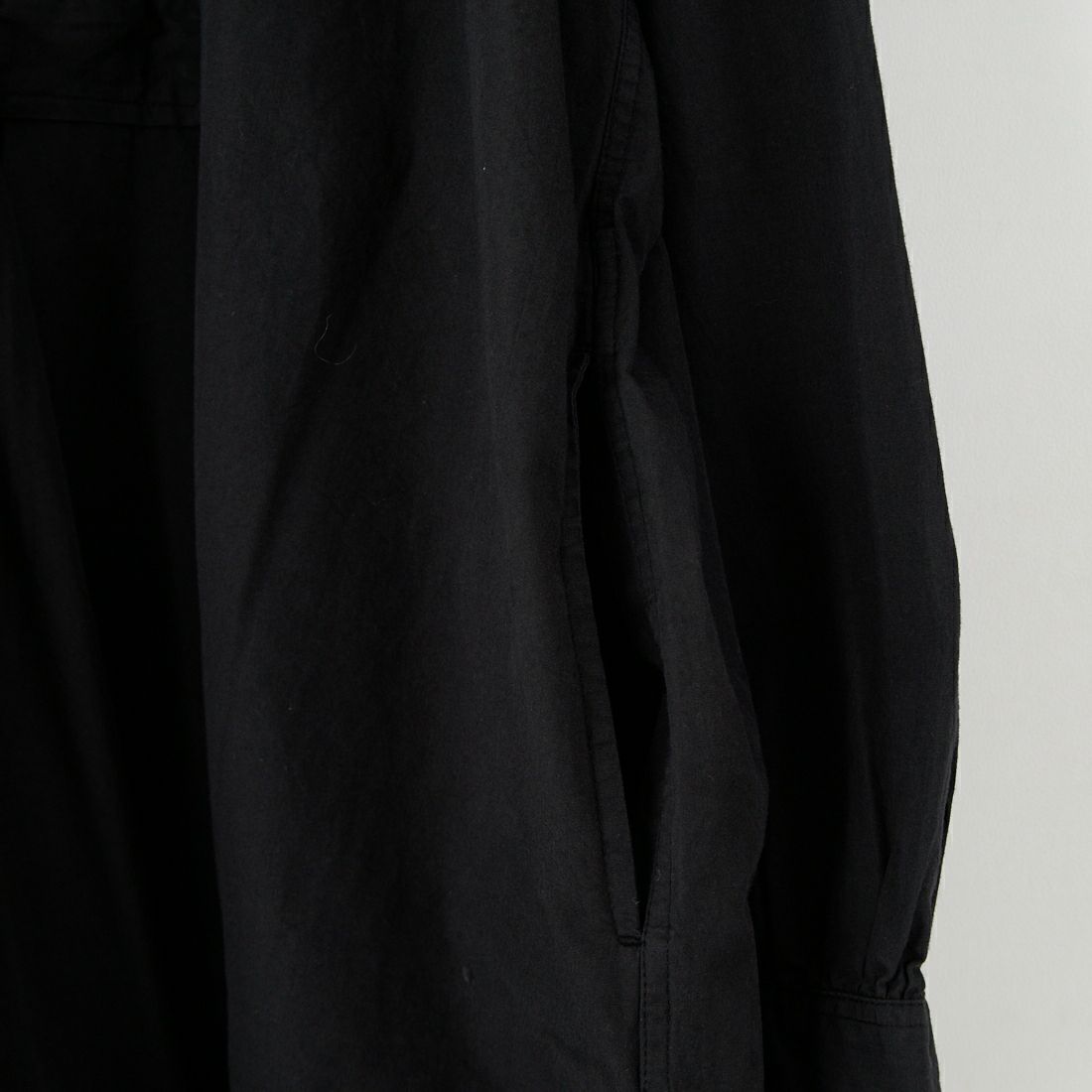 ARMEN [アーメン] ポプリンワークギャザーシャツドレス [INAM2555PD] 9900 BLACK