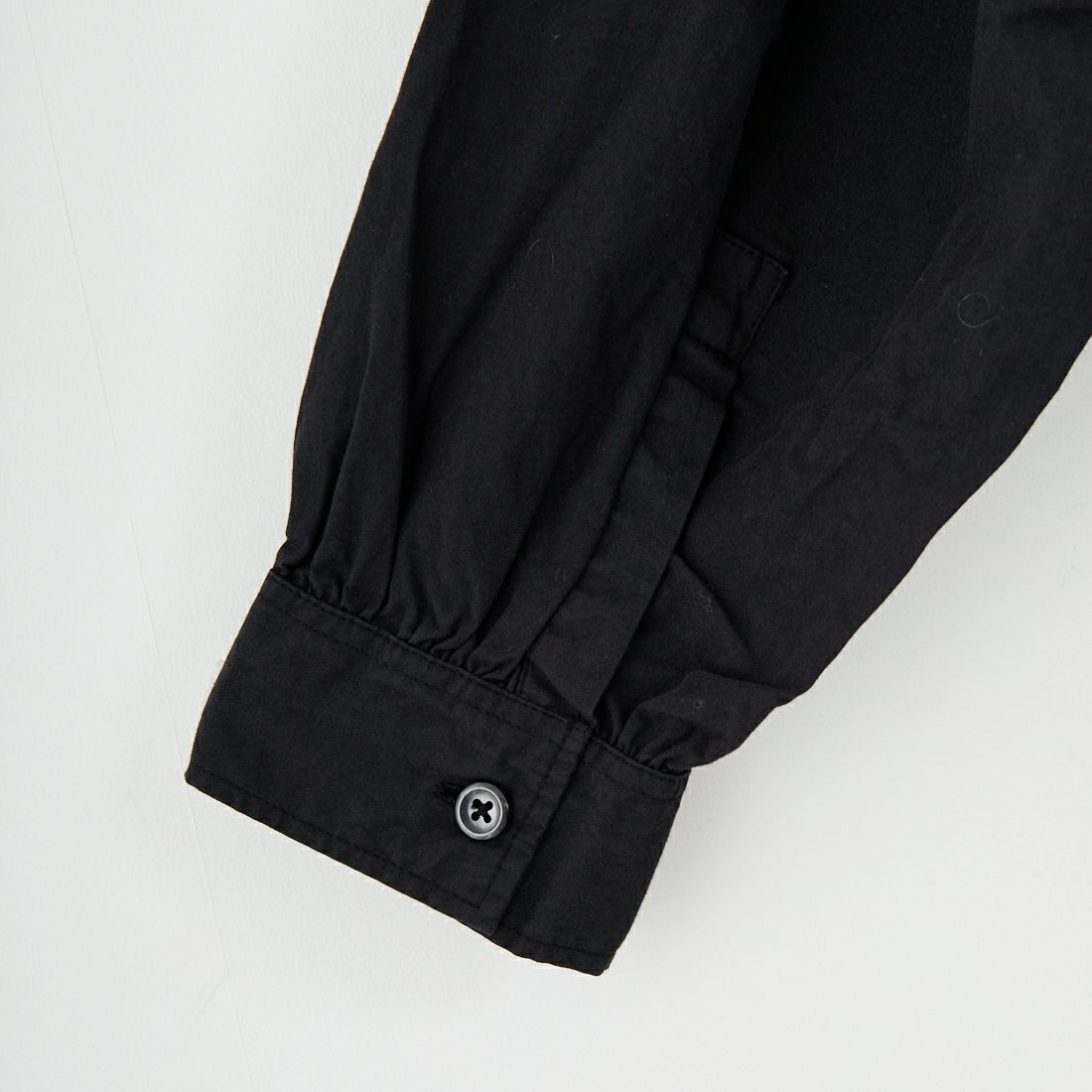 ARMEN [アーメン] ポプリンワークギャザーシャツドレス [INAM2555PD] 9900 BLACK