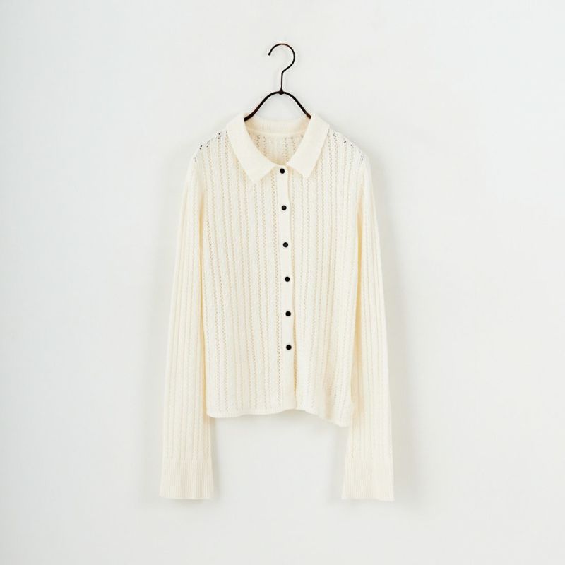 FANTASTICS　ニットシャツ Jf Ready Made [ジェイエフレディメイド] 透かし柄ニットシャツ [12587