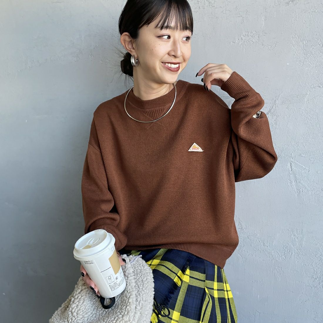 KELTY [ケルティ] 別注 ワンポイントロゴ スウェットライクニット [KE253W30IN03-JF]