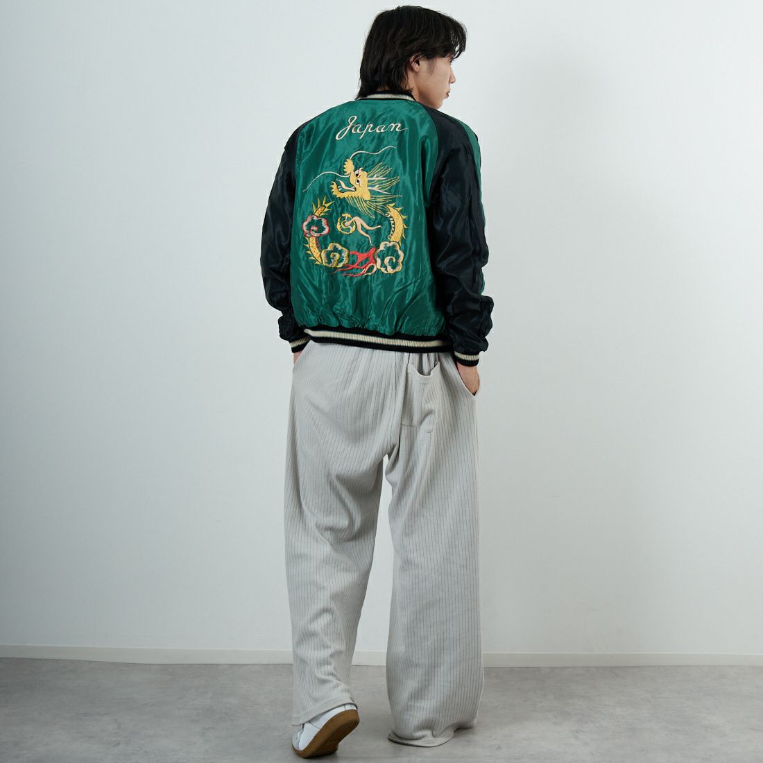 TAILOR TOYO [テーラートウヨウ] リバーシブル 別珍スーベニアジャケット [TT15795] 119 TIGER &&モデル身長：179cm 着用サイズ：XL&&