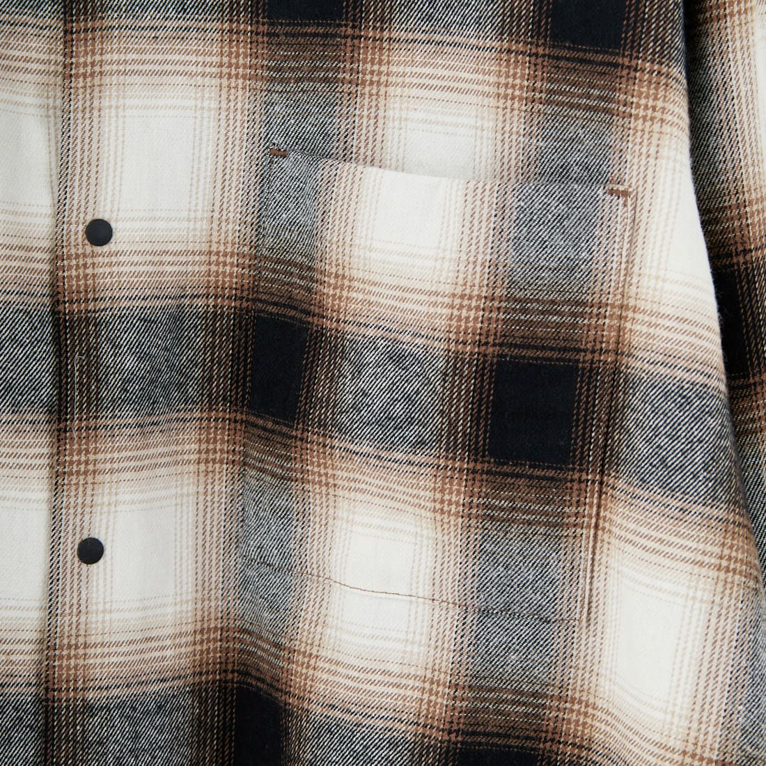 Jeans Factory Clothes [ジーンズファクトリークローズ] チェックドットボタンバンドカラーシャツ [EPC-55101] 3 BROWN