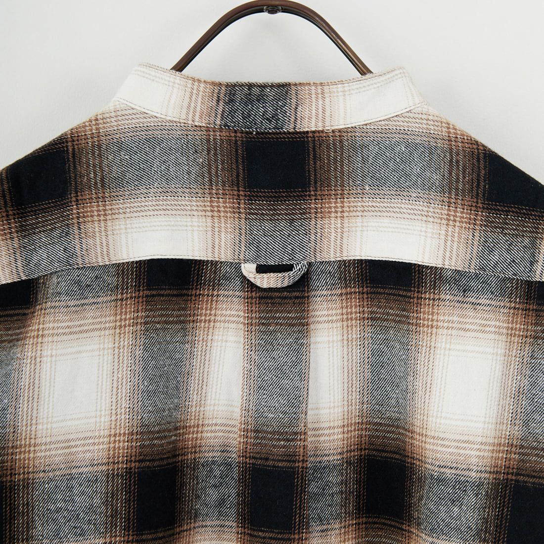 Jeans Factory Clothes [ジーンズファクトリークローズ] チェックドットボタンバンドカラーシャツ [EPC-55101] 3 BROWN