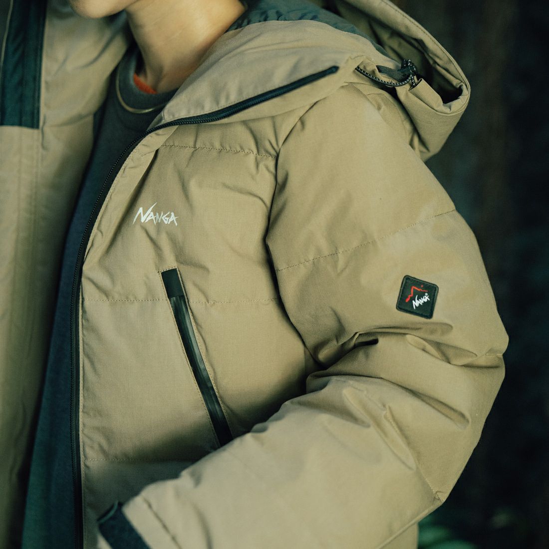 JEANSFACTORY × NANGA [ジーンズファクトリー × ナンガ] 別注 HINOC 難燃タフタダウンジャケット [JMP-254-031-JF] BEIGE