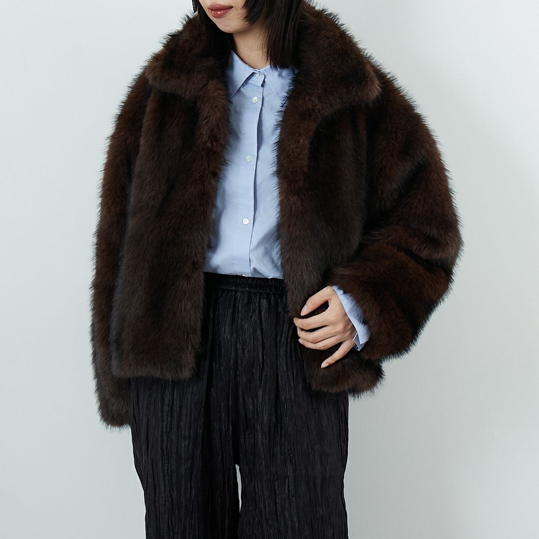 RIMARK♡エコファーコート RIM.ARK(リムアーク)ドルマンフェイクファー