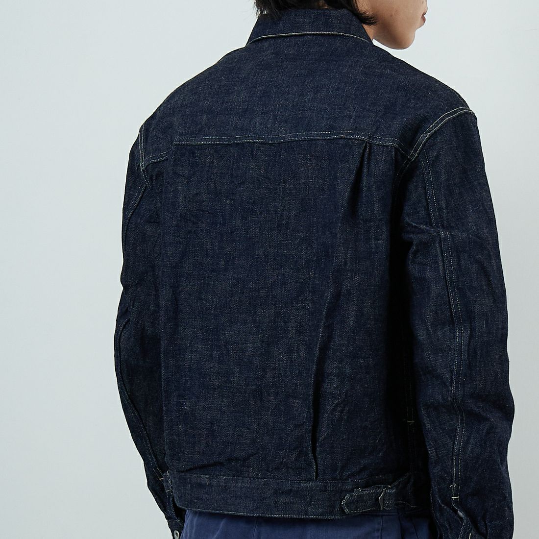 A VONTADE [アボンタージ] コールマインデニムブラウス [VTD-0541-JK2] 1 INDIGO &&モデル身長：179cm 着用サイズ：M&&