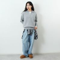 Jf Ready Made [ジェイエフレディメイド] 総針ニット襟付きプル