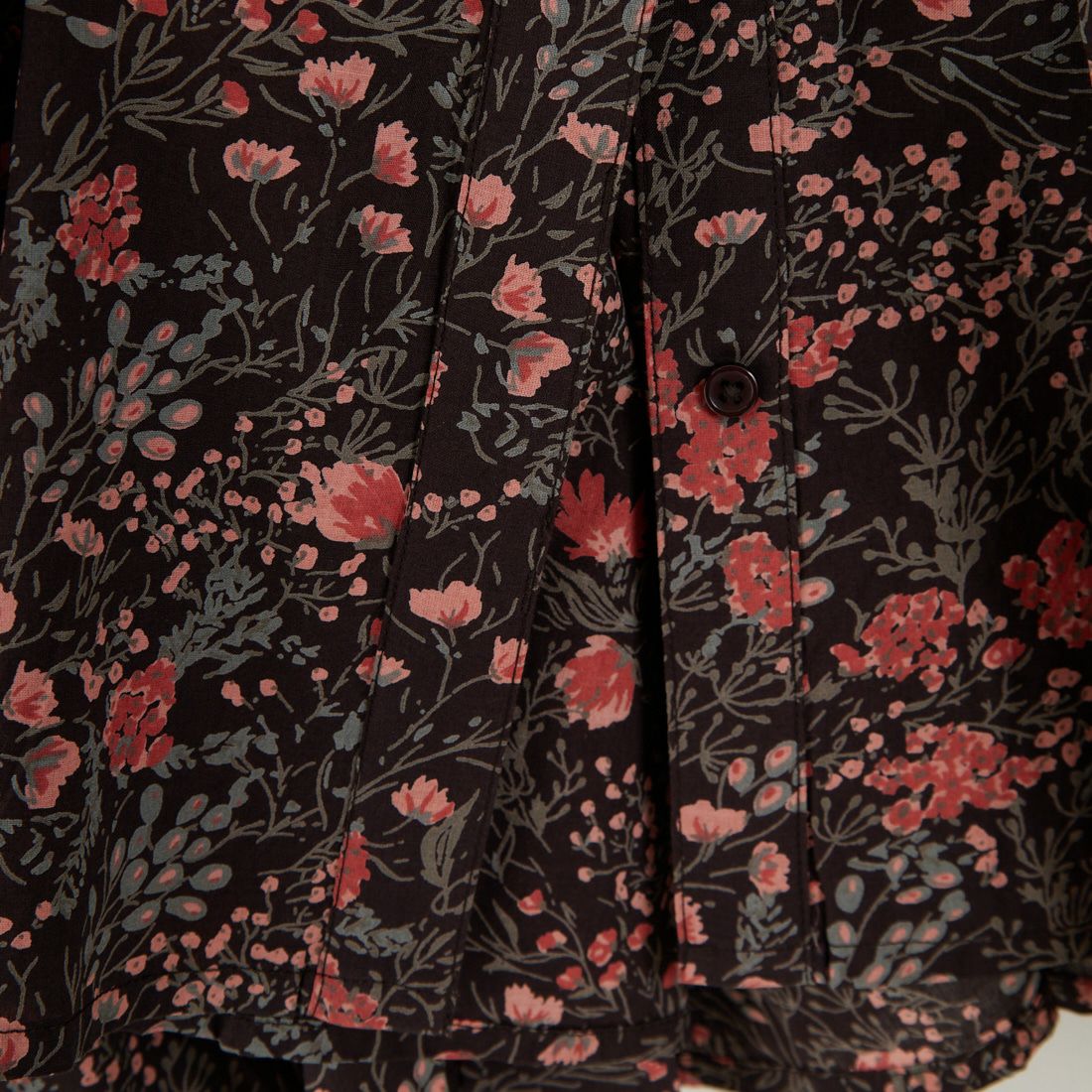 soil [ソイル] キャンブリック フラワープリントタイギャザーフライフロントシャツ [NSL25592] 9850 OFF.B