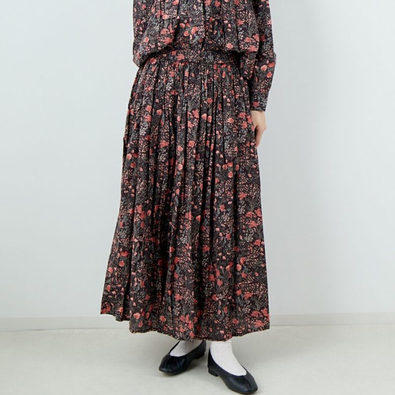 soil ソイル　ギャザースカート SOIL（ソイル） SOIL NSL24544 40 ポプリン フラワー プリント