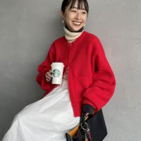 46 RED&&モデル身長：150cm 着用サイズ：F&&