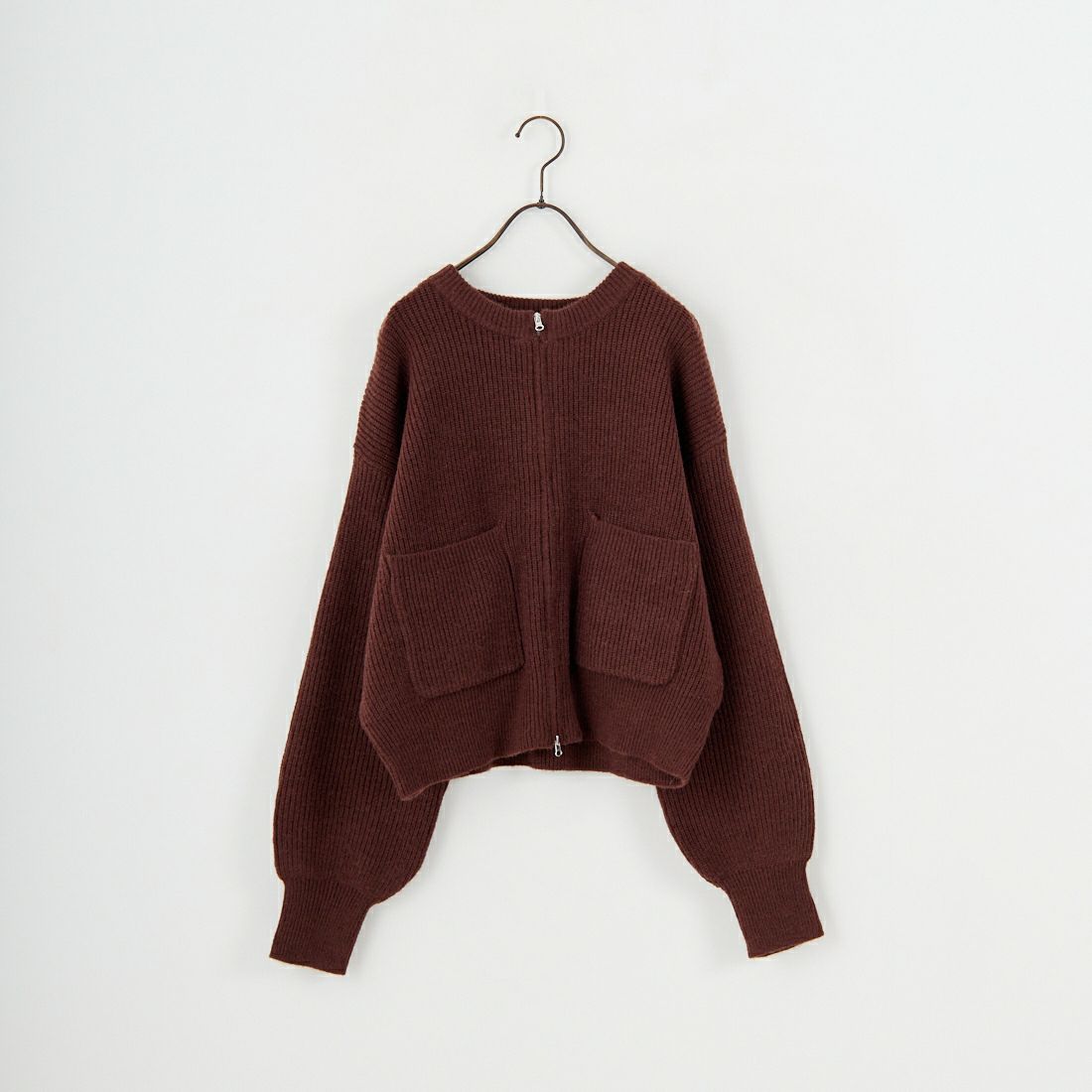 Maison de L'allure [メゾン ドゥ ラリュール] ダブルジップニットブルゾン [M25131041] 28 BROWN