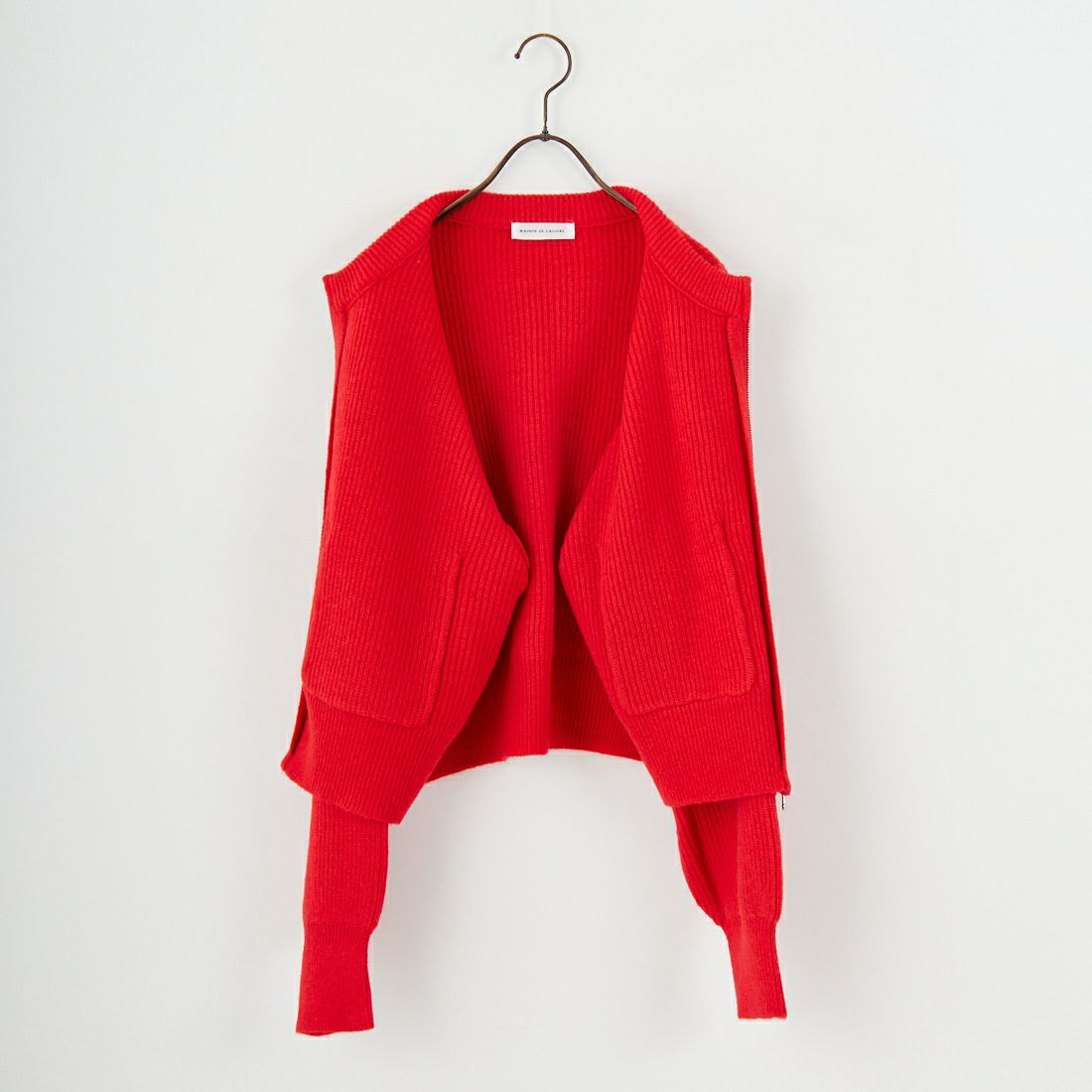 Maison de L'allure [メゾン ドゥ ラリュール] ダブルジップニットブルゾン [M25131041] 46 RED