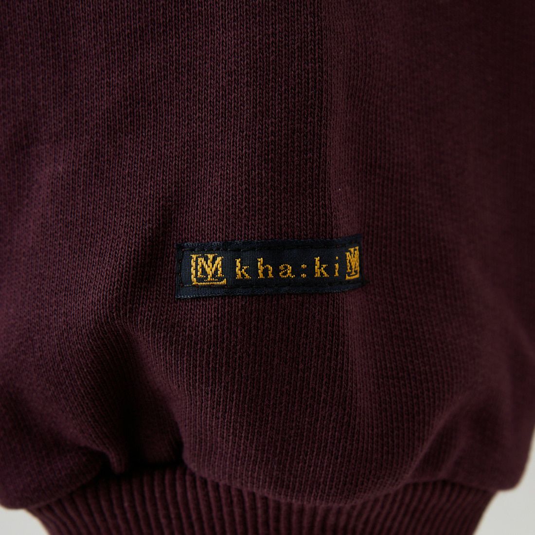 KHA:KI [カーキ] ハーフジップスウェットシャツ [MIL25FCS3466] BROWNRED