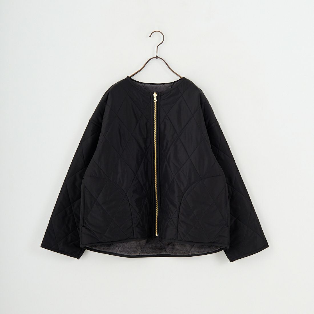 Jf Ready Made [ジェイエフレディメイド] パネトレーションファーキルトリバーシブルジャケット [8559204-01] 13 ﾁｬｺｰﾙ