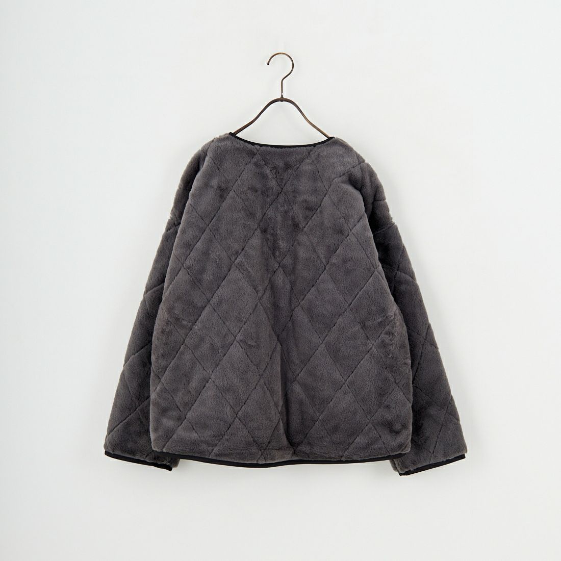 Jf Ready Made [ジェイエフレディメイド] パネトレーションファーキルトリバーシブルジャケット [8559204-01] 13 ﾁｬｺｰﾙ